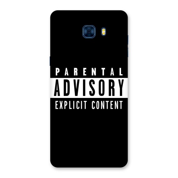 Parental Advisory Label Back Case for Galaxy C7 Pro